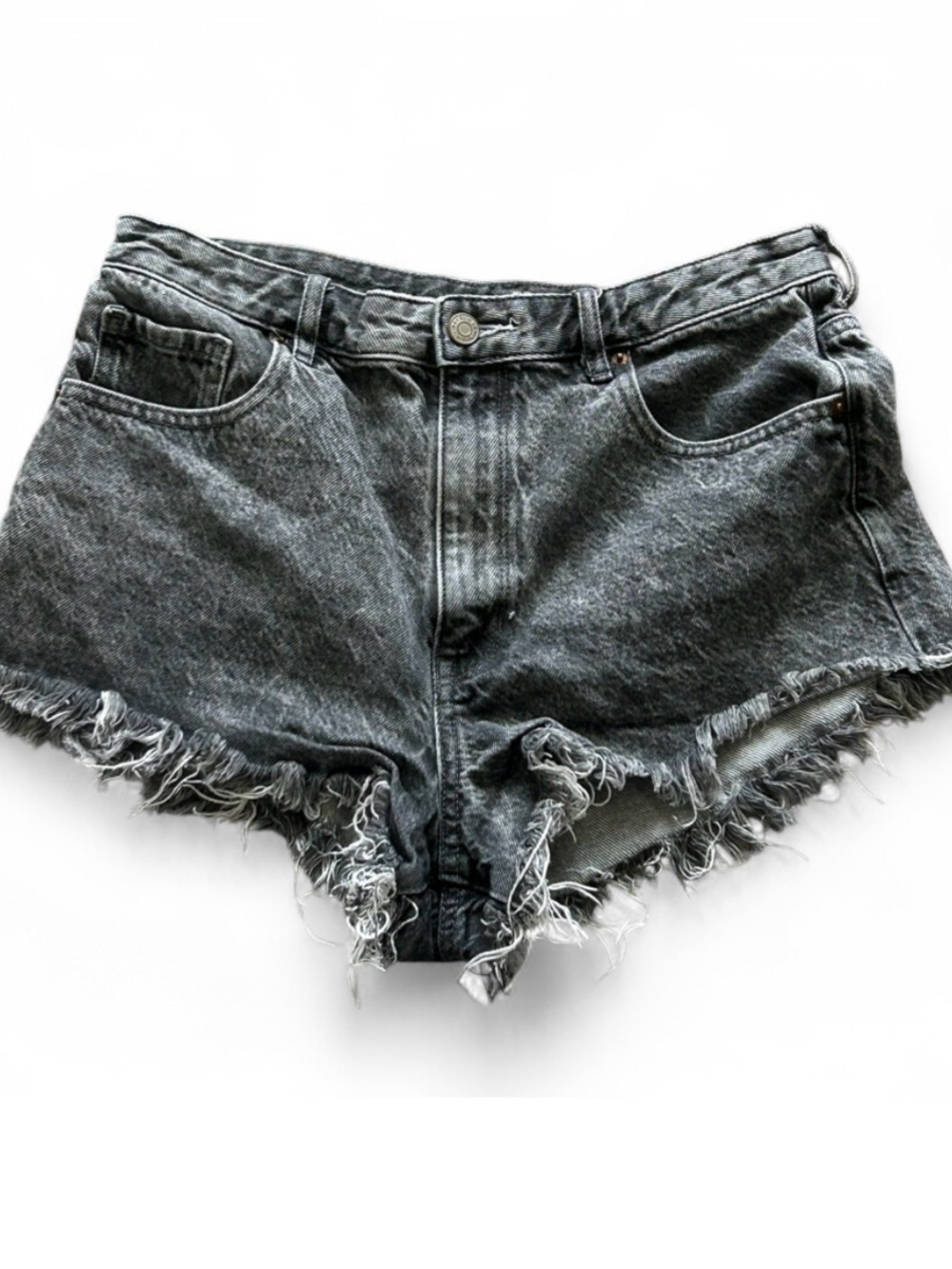 PAC SUN Distressed Black Denim Shorts Size 29
